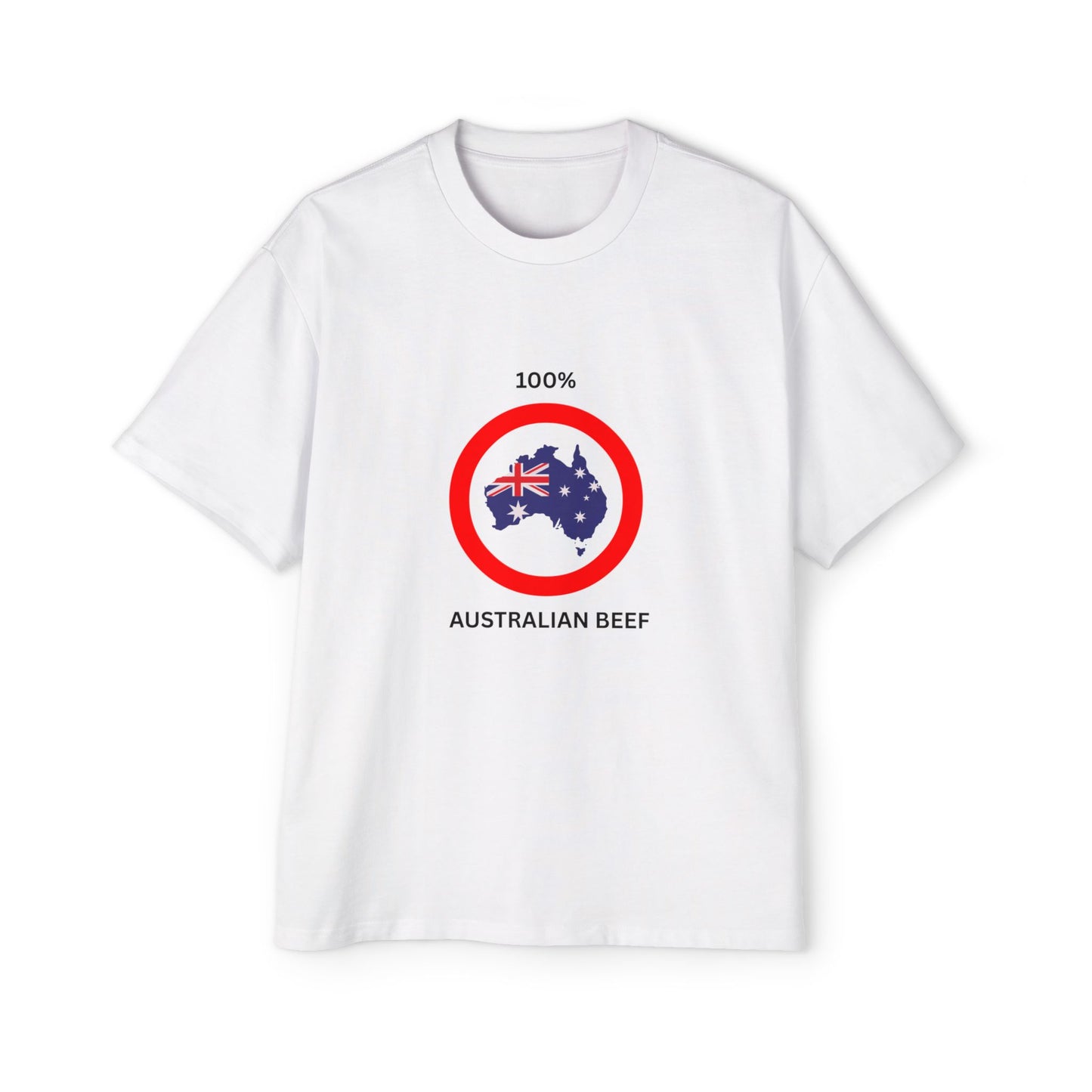 100% Australian Beef Oversized Tee | Casual Graphic T-Shirt for BBQs & Festivals