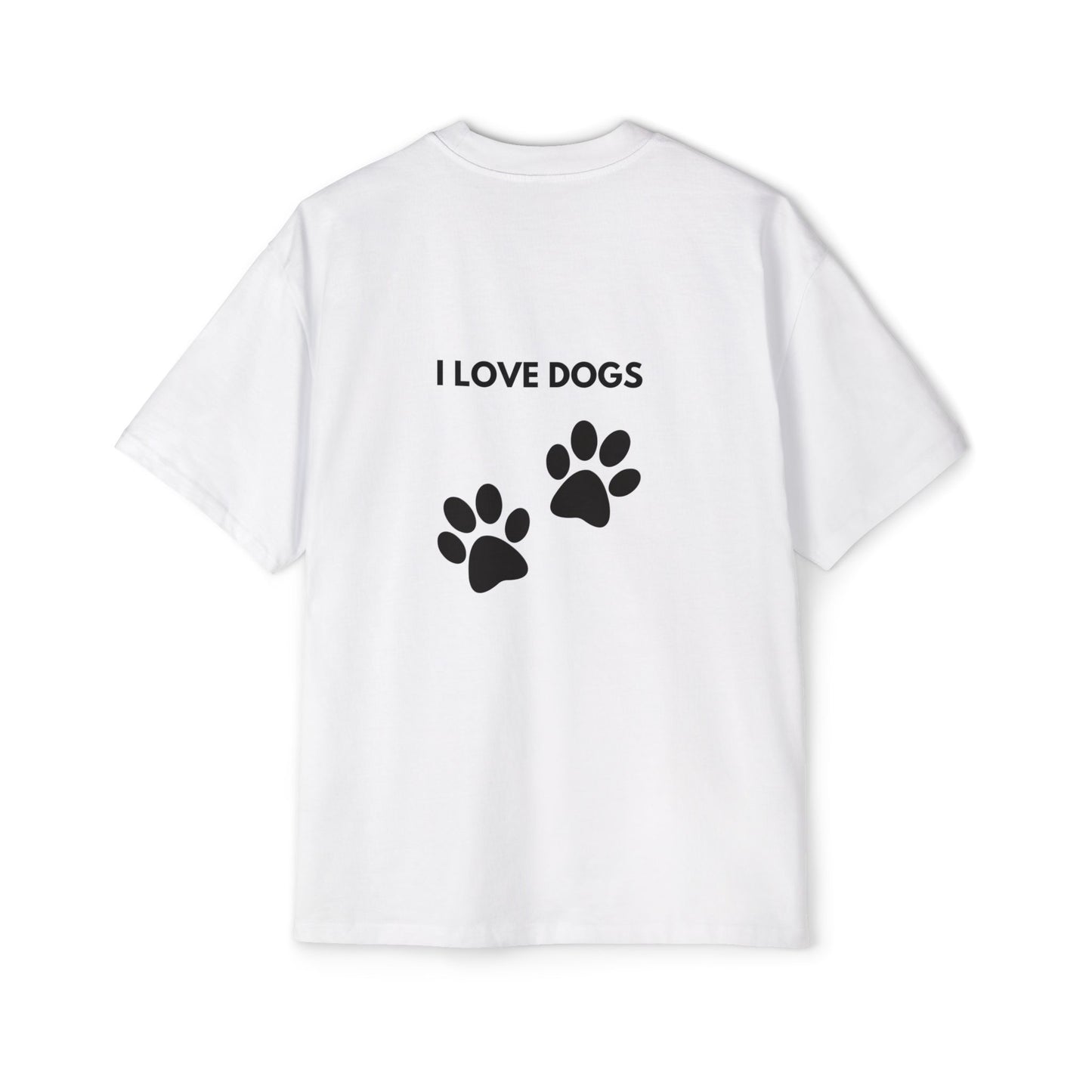 I love dogs! Men's Heavy Oversized Tee.