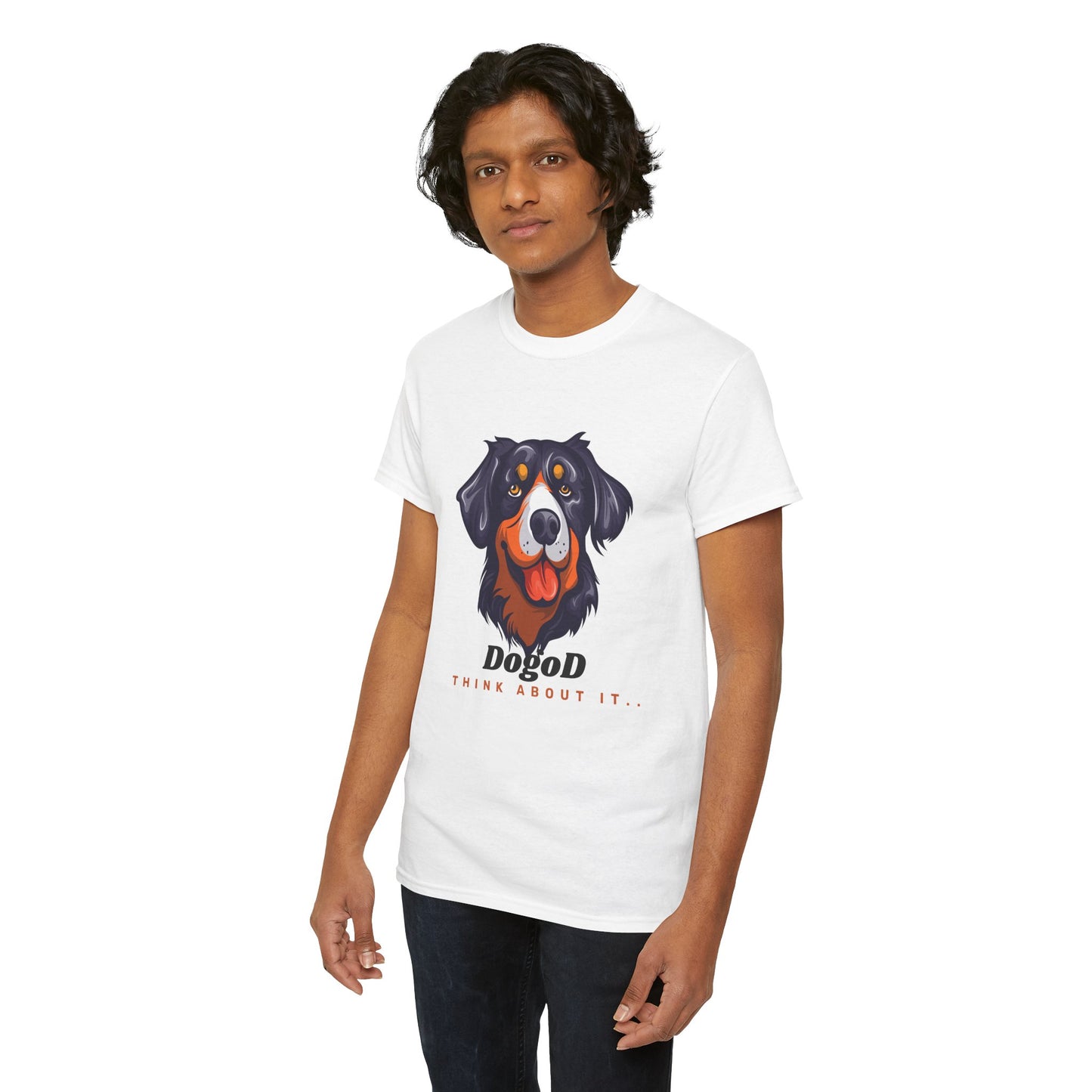Dog Lover Unisex Heavy Cotton Tee - 'Think About It'