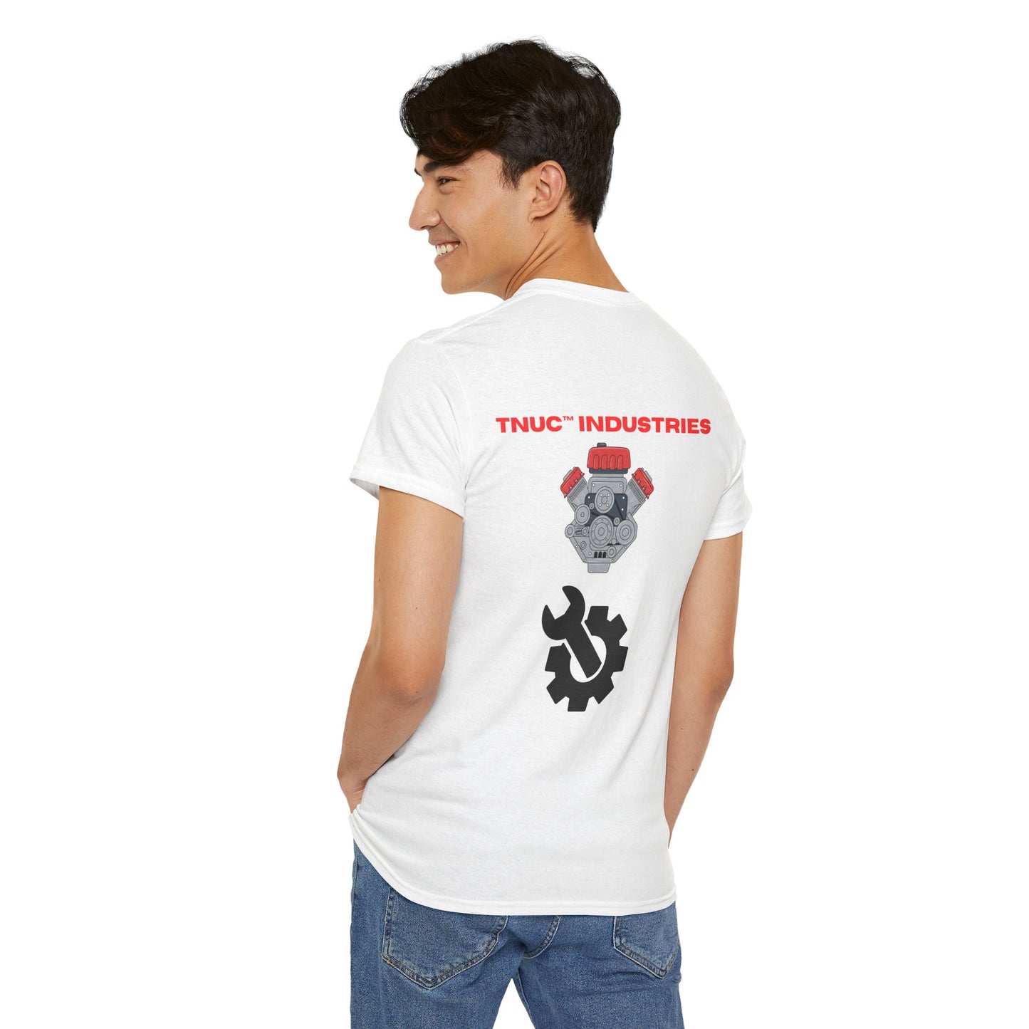 Unisex Heavy Cotton Tee - TNUC™ Industries Engine Mechanic Shirt