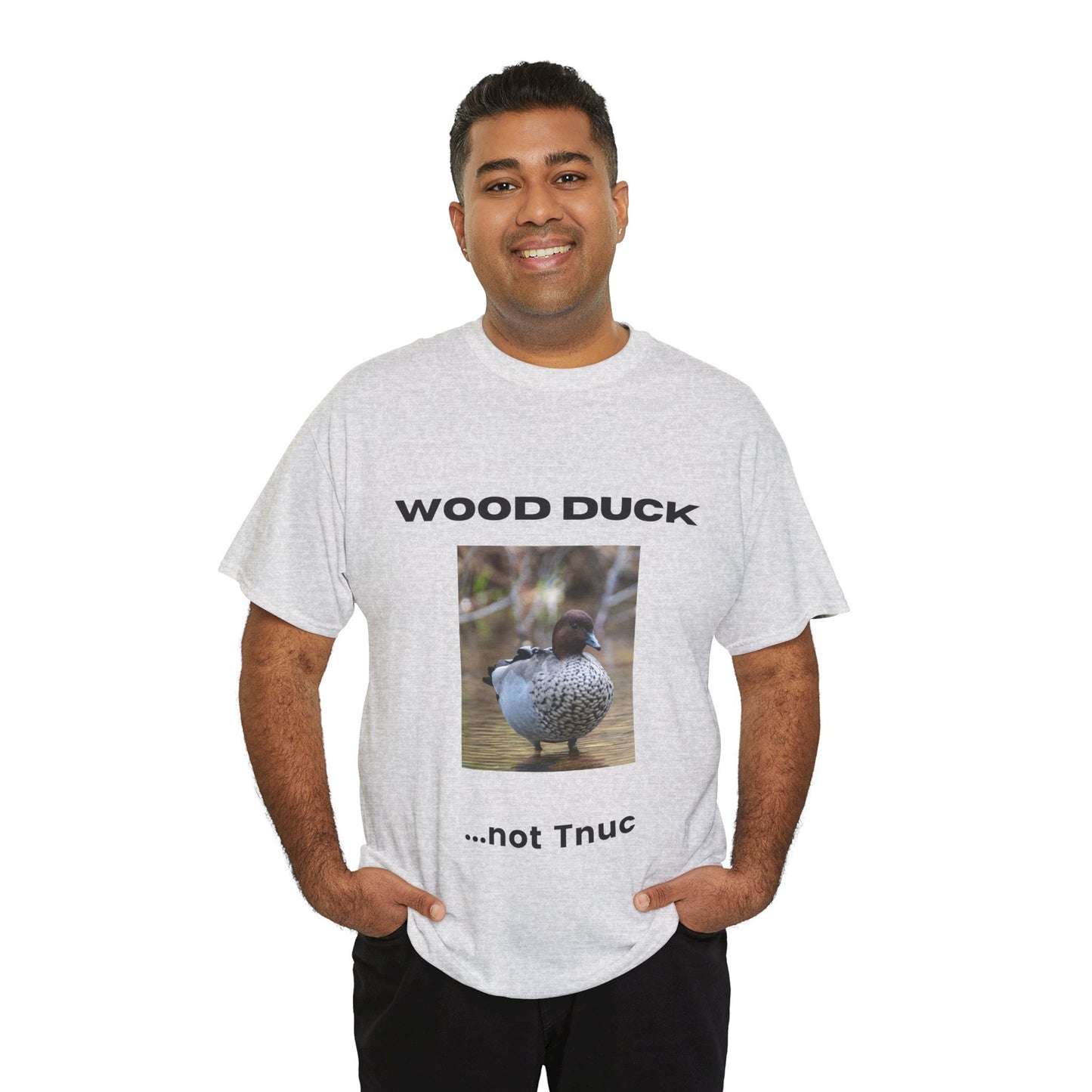 Funny Wood Duck Tee | Unisex Heavy Cotton Shirt | Perfect for Nature Lovers