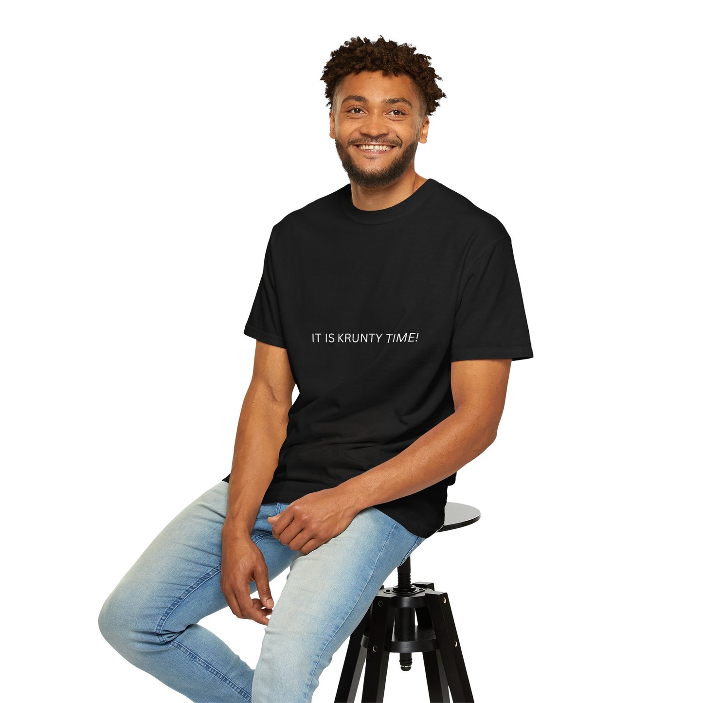 KRUNTY Time T-Shirt - TNUC™ Clothing - Black and White Design