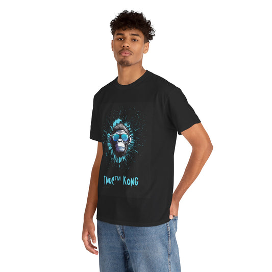 Trendy Unisex Heavy Cotton Tee - Funky Monkey Design for Casual Vibe
