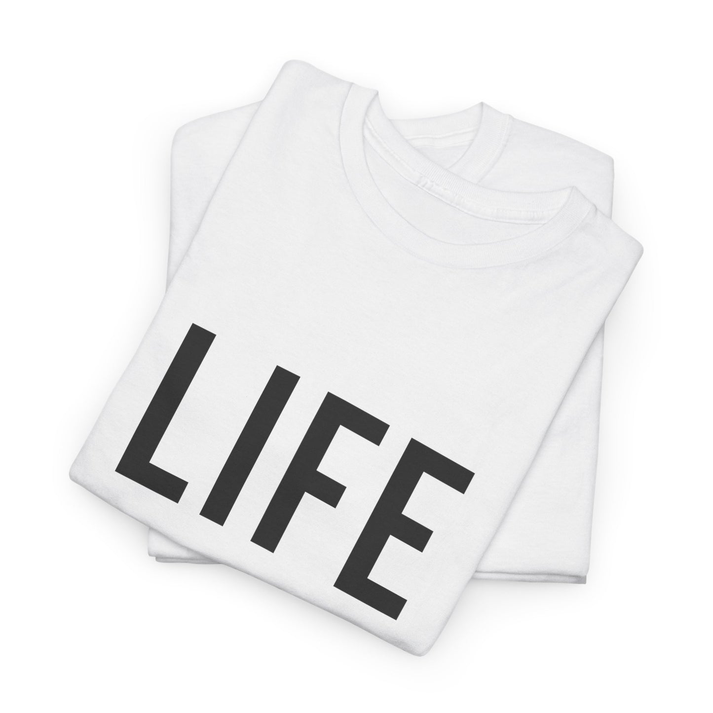 Inspirational Unisex Heavy Cotton Tee - "LIFE: Love, Inspire, Flourish, Evolve"