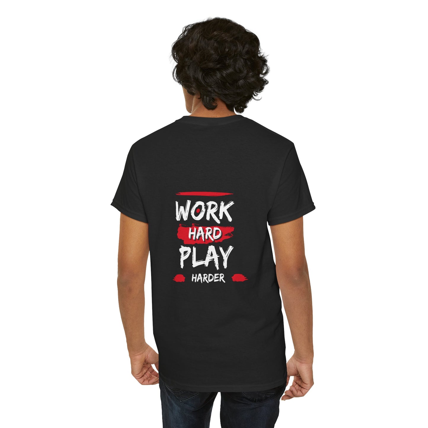 Motivational Unisex Tee - Work Hard and Play Harder