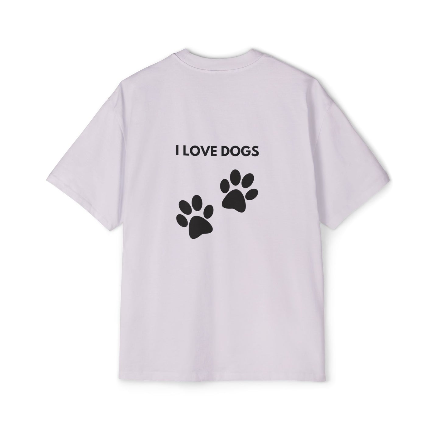 I love dogs! Men's Heavy Oversized Tee.