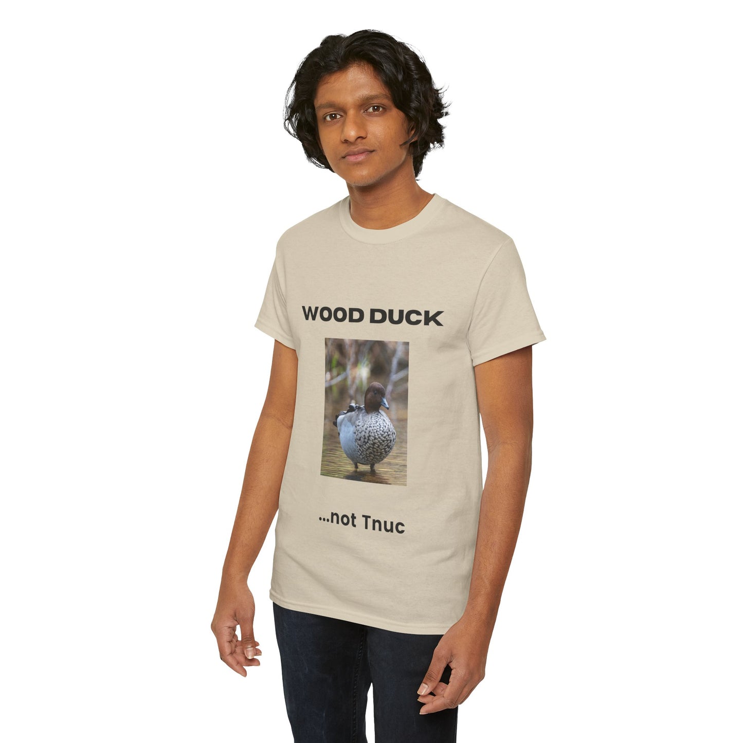 Funny Wood Duck Tee | Unisex Heavy Cotton Shirt | Perfect for Nature Lovers