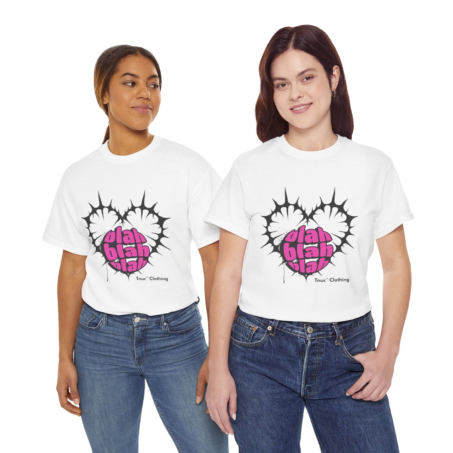 Tnuc™ Clothing Trendy Tee - Fun 'Blah Blah Blah' Graphic Design