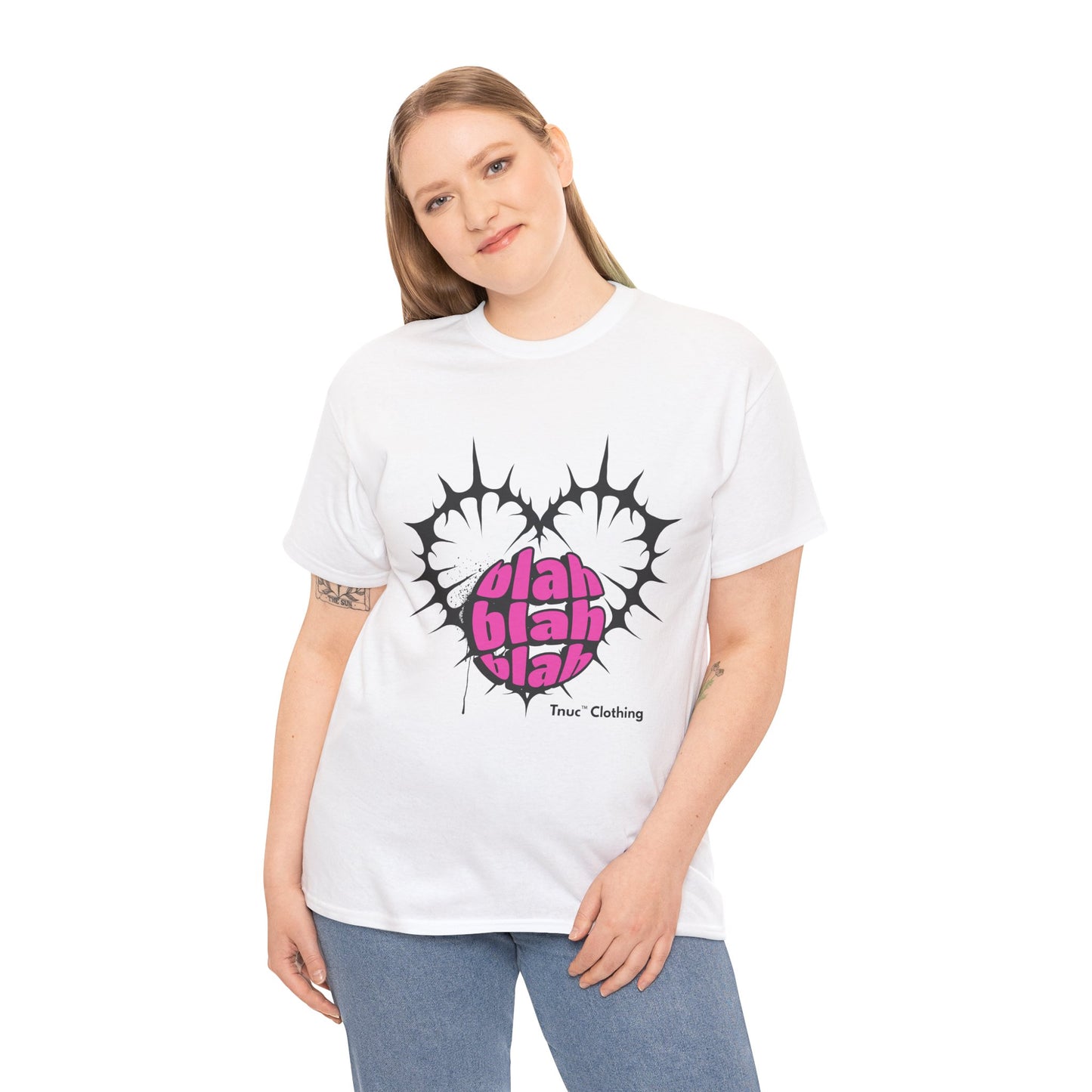 Tnuc™ Clothing Trendy Tee - Fun 'Blah Blah Blah' Graphic Design