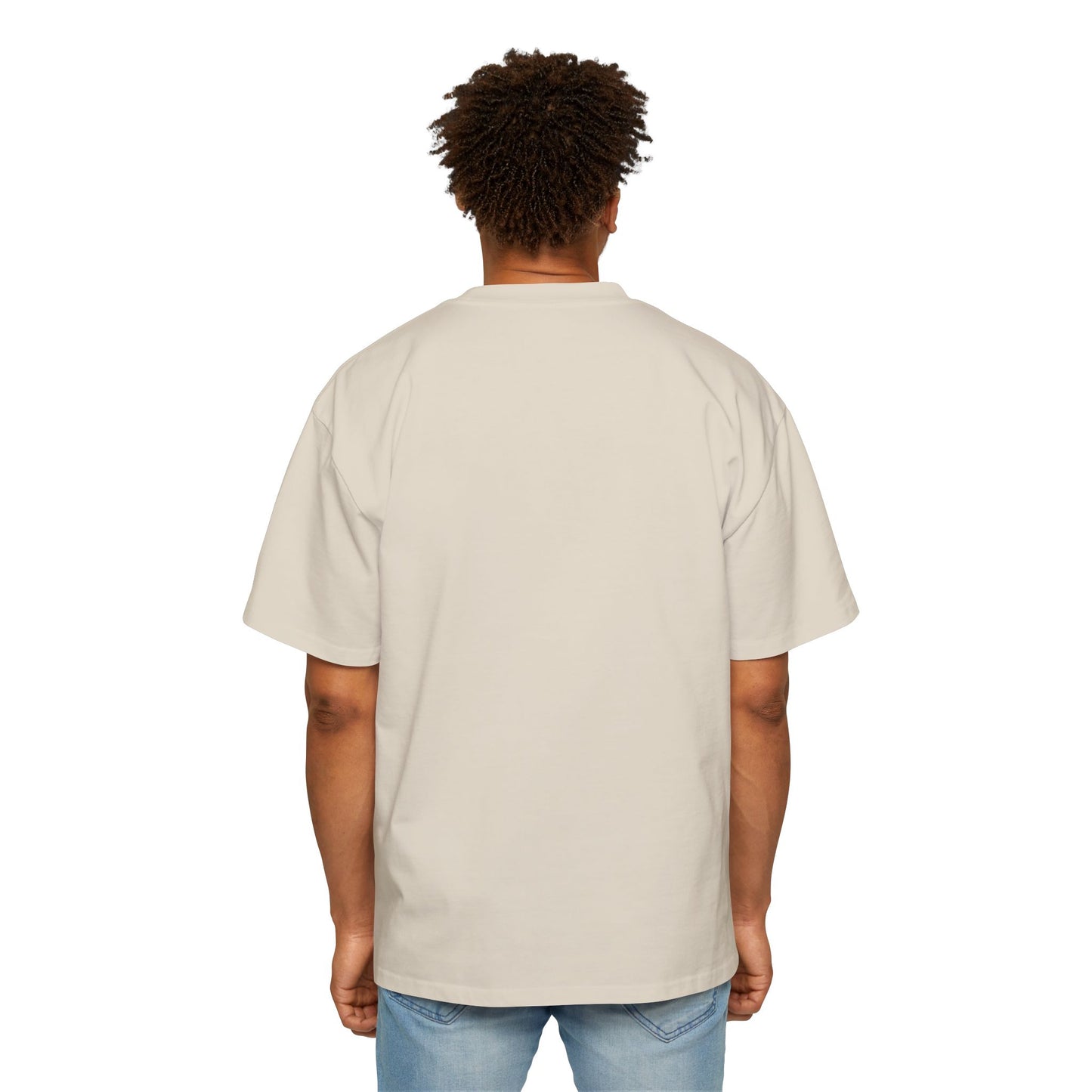 Motivational Men's Heavy Oversized Tee - CrossFit Fitter, Stronger, Faster