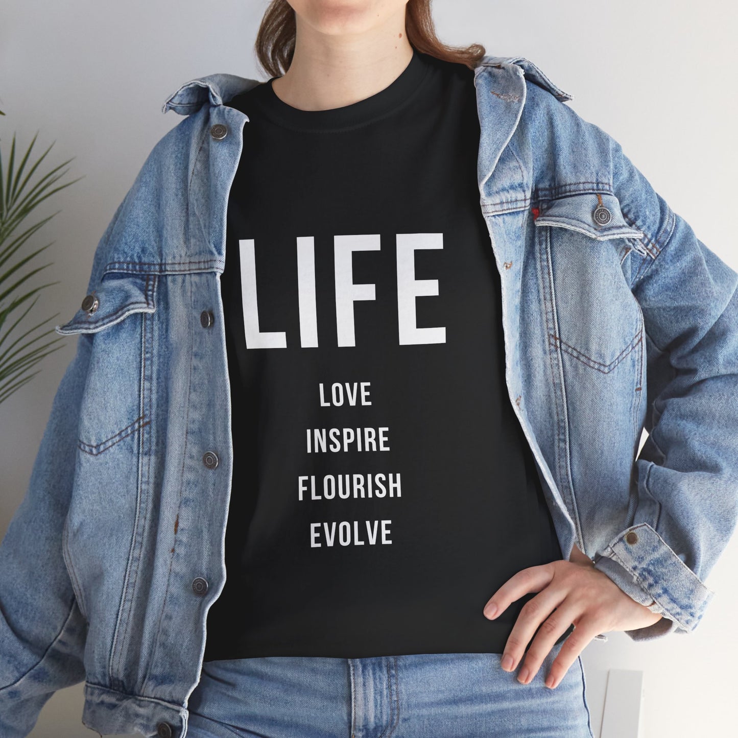 Inspirational Life Quotes Unisex Heavy Cotton Tee