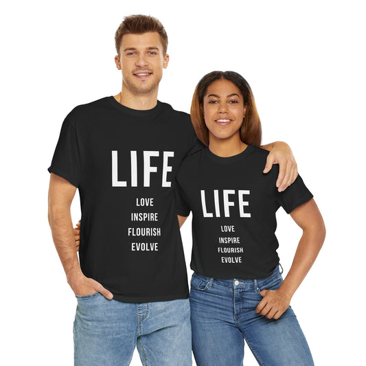 Inspirational Life Quotes Unisex Heavy Cotton Tee