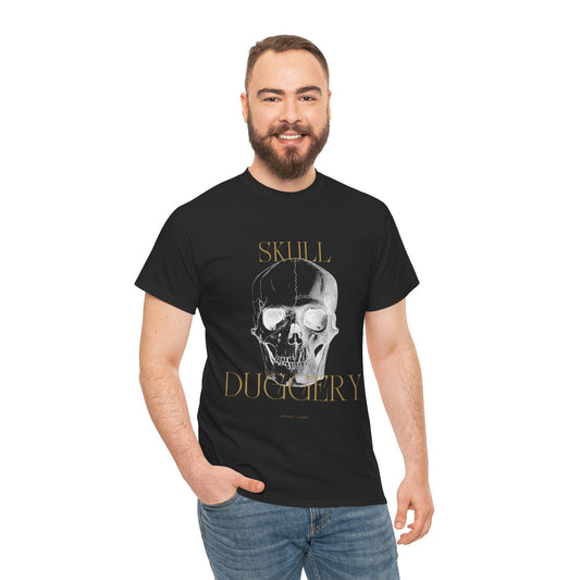 Tnuc™ Clothing  Skull Duggery Unisex Heavy Cotton Tee - Edgy Graphic T-Shirt for Alternative Fashion Lovers