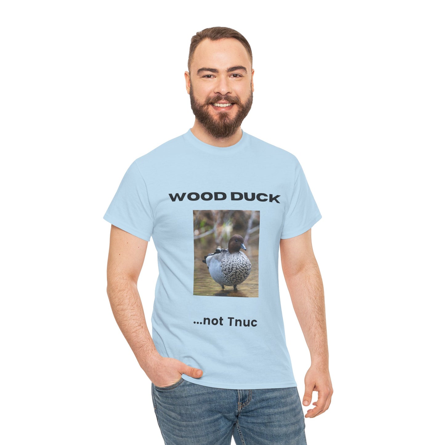 Funny Wood Duck Tee | Unisex Heavy Cotton Shirt | Perfect for Nature Lovers