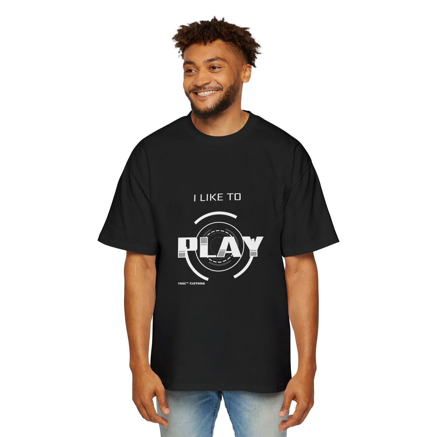 I Like To Play Tnuc™ Clothing Men's Heavy Oversized Tee - Comfortable Casual T-Shirt for Gamers