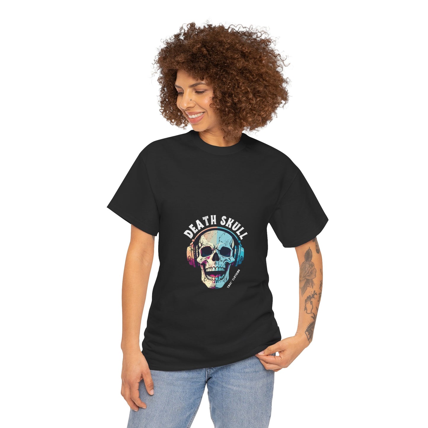 Edgy Death Skull Graphic Tee for Music Lovers Tnuc™ Clothing Brand