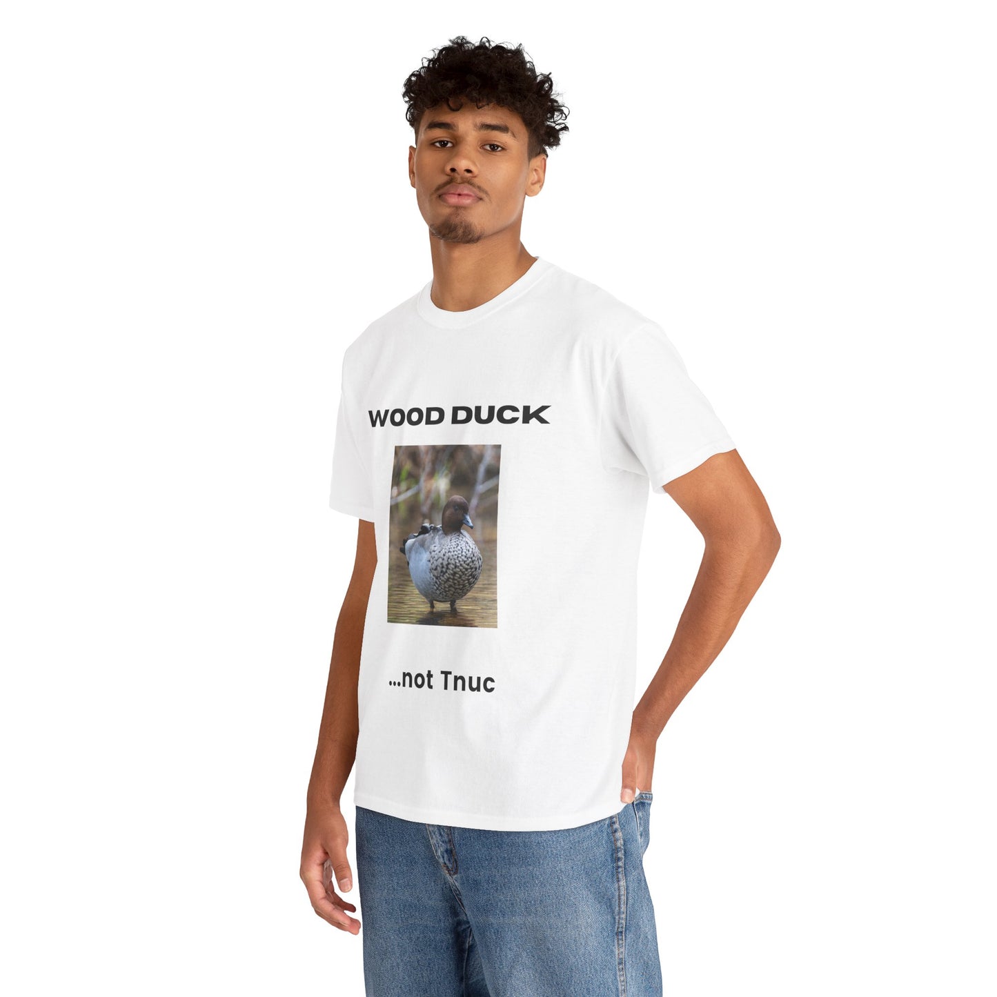 Funny Wood Duck Tee | Unisex Heavy Cotton Shirt | Perfect for Nature Lovers