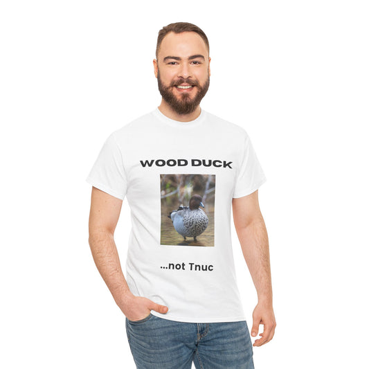 Funny Wood Duck Tee | Unisex Heavy Cotton Shirt | Perfect for Nature Lovers