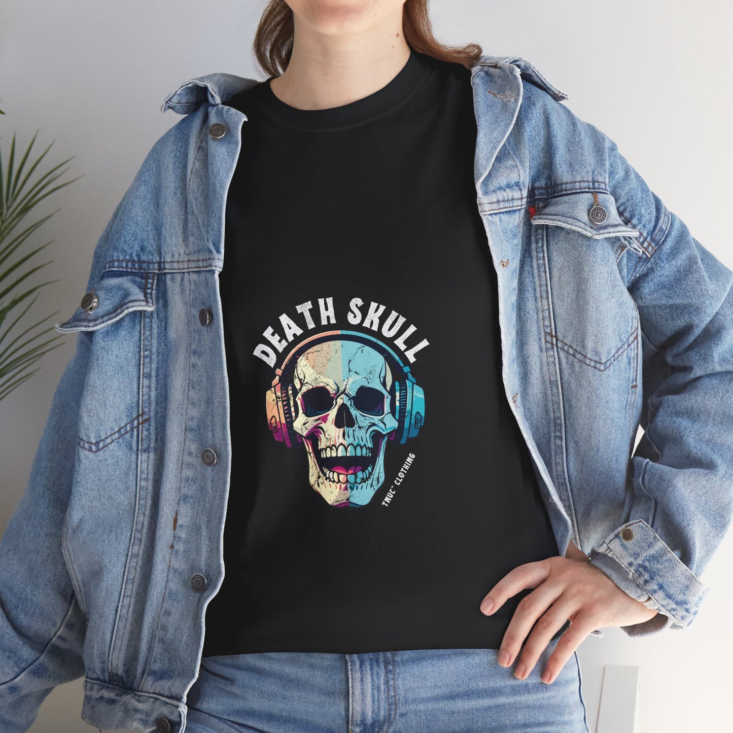 Edgy Death Skull Graphic Tee for Music Lovers Tnuc™ Clothing Brand