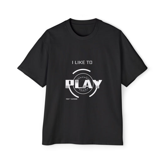 I Like To Play Tnuc™ Clothing Men's Heavy Oversized Tee - Comfortable Casual T-Shirt for Gamers