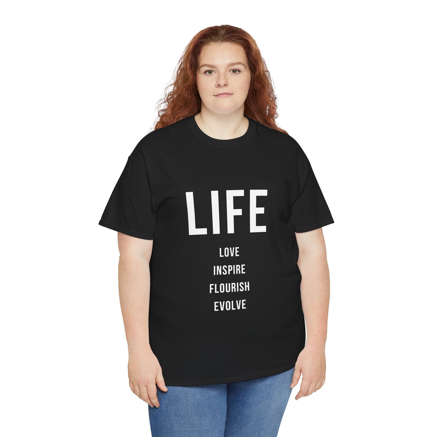 Inspirational Life Quotes Unisex Heavy Cotton Tee