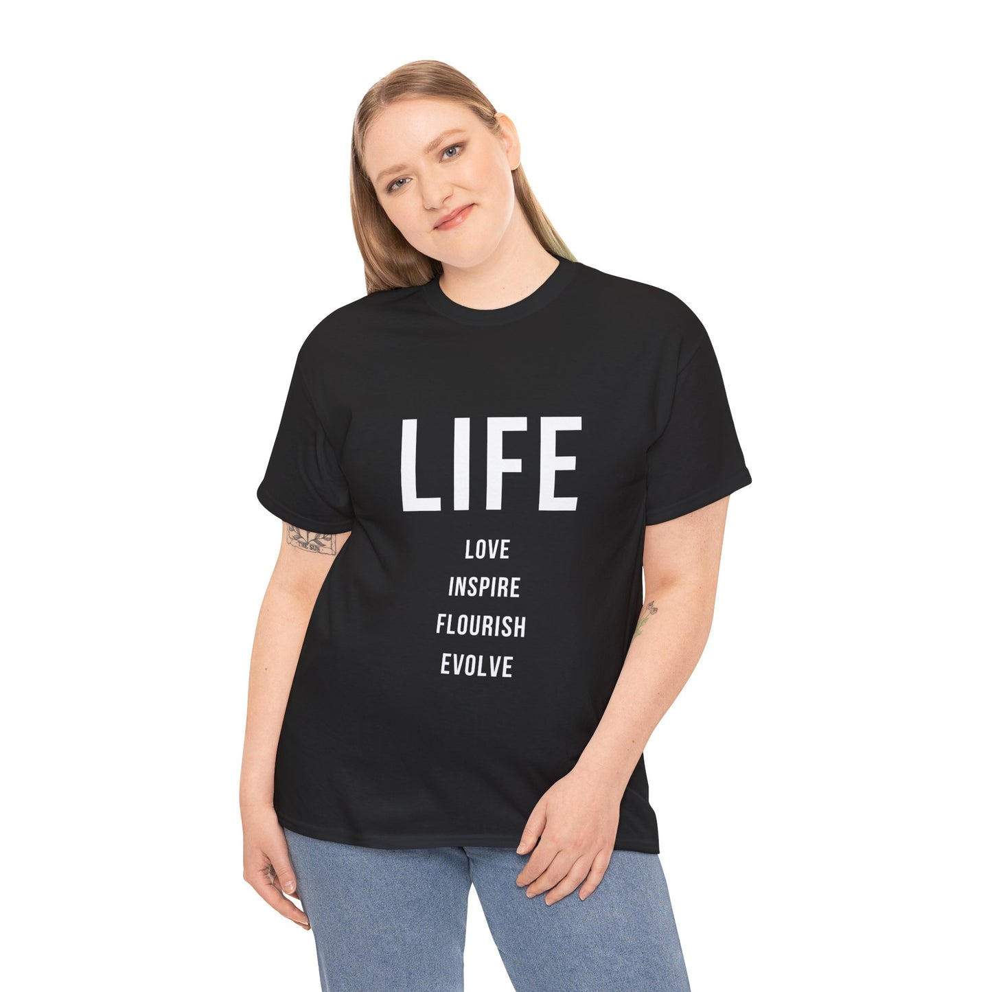Inspirational Life Quotes Unisex Heavy Cotton Tee