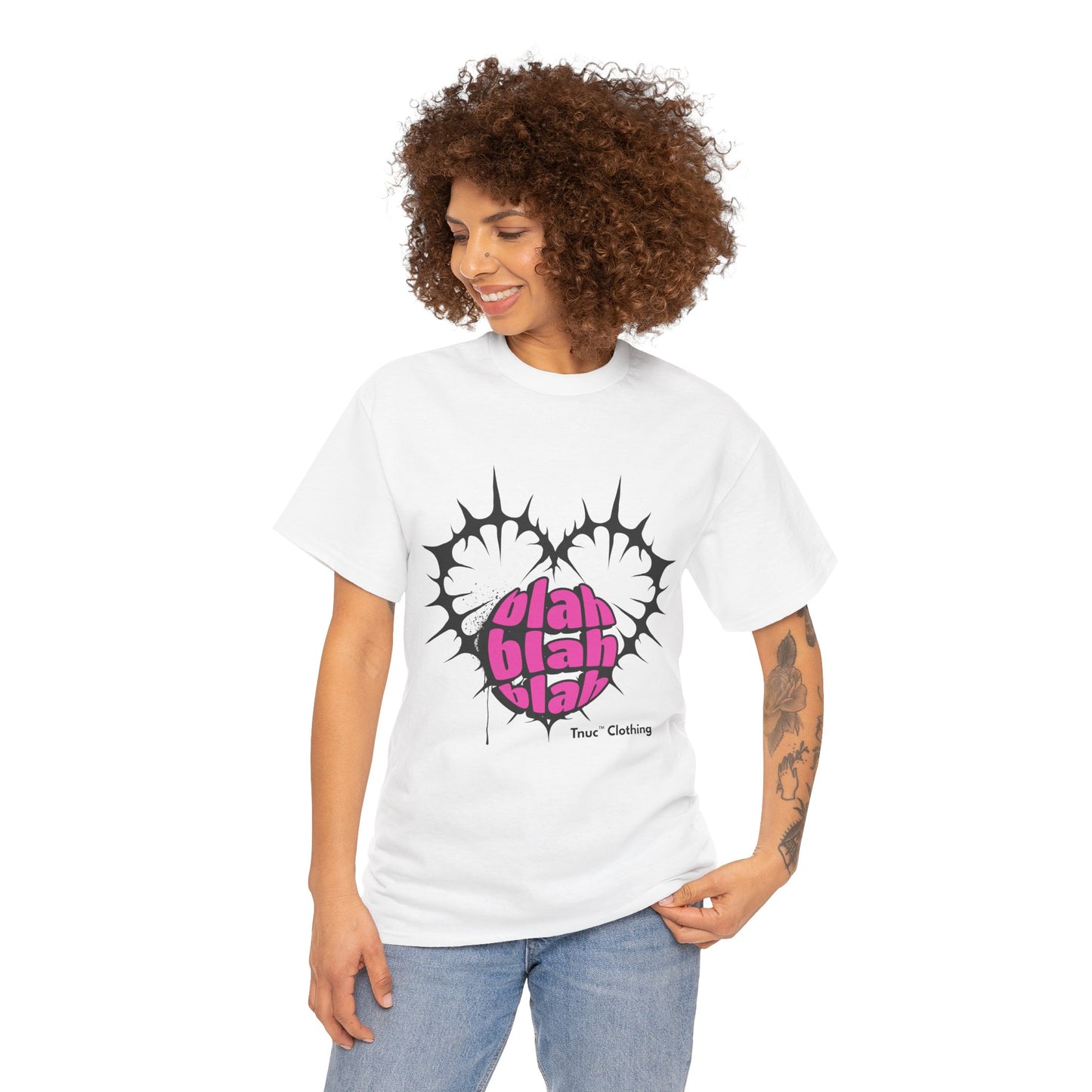 Tnuc™ Clothing Trendy Tee - Fun 'Blah Blah Blah' Graphic Design